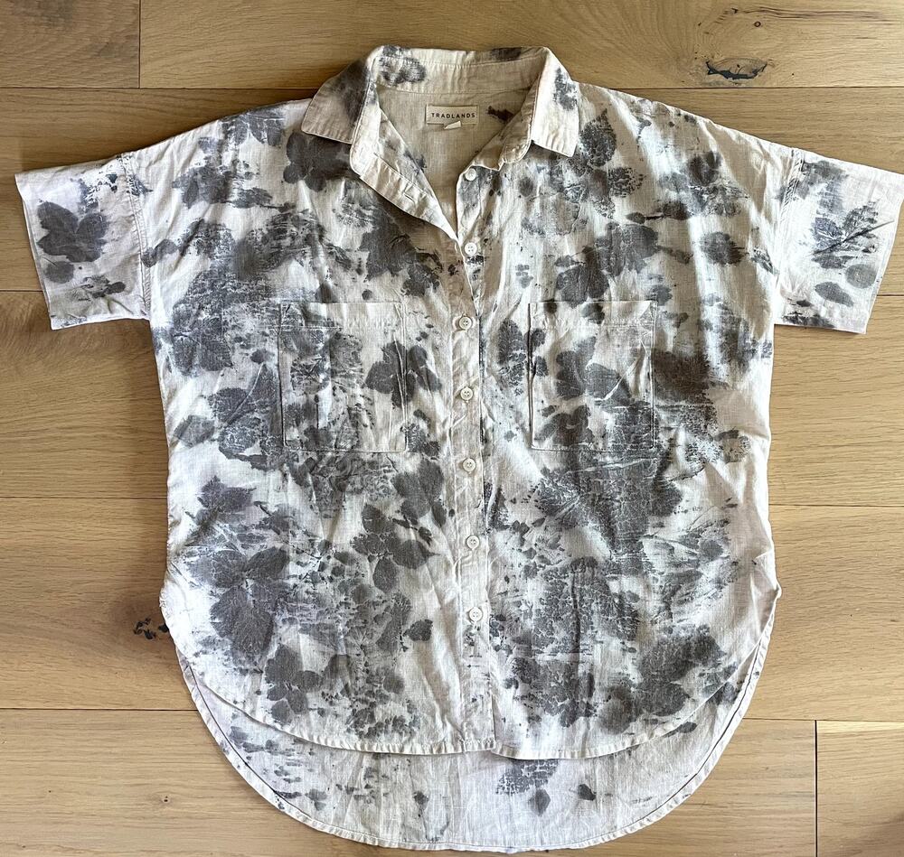 Tradlands Women's Boxy Button Down - X-Small - Eco Print